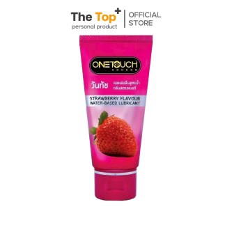Onetouch เจลหล่อลื่น สูตรน้ำ กลิ่นสตรอว์เบอร์รี ขนาด 75 มล. เนื้อเจลสีชมพู