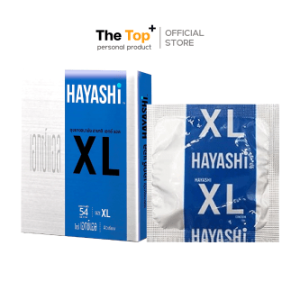 Hayashi ถุงยางอนามัย รุ่น เอกซ์แอล ไซส์ 54 มม. (ขนาดใหญ่) ชนิดเรียบ บาง น้ำมันซิลิโคน กล่อง 2 ชิ้น
