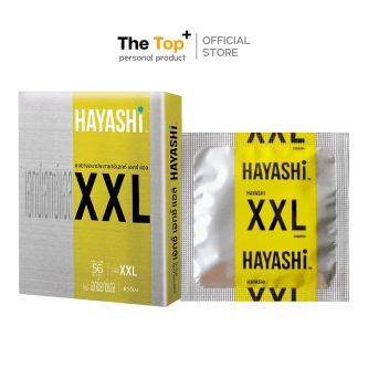 Hayashi ถุงยางอนามัย รุ่น เอกซ์ เอกซ์ แอล ไซส์ 56 มม. (ขนาดใหญ่) ชนิดเรียบ บาง น้ำมันซิลิโคน 2 ชิ้น