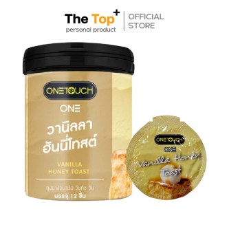 Onetouch ONE ถุงยางอนามัย วันทัช กลิ่นวานิลลา ฮันนี่โทสต์ ชนิดผิวเรียบ บาง ขนาด 53 มม. บรรจุ 12 ชิ้น